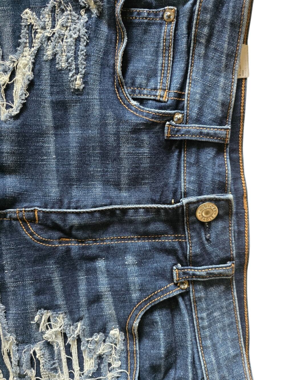 American Eagle Stretch Distressed Jean Shorts Size 8